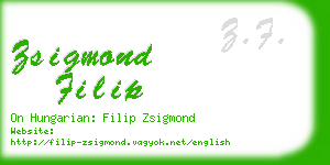zsigmond filip business card